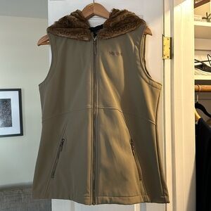 Marmot Faux Fur Hooded Vest